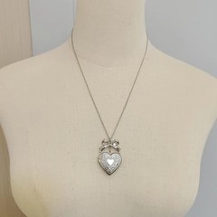 アマゾン対外貿易クロスボーダーかわいいスタイル中空蝶結び愛セーターチェーンネックレスジュエリーメーカー直販