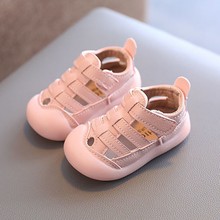 夏季女宝宝凉鞋婴幼儿软底学步鞋0-1一2岁防滑小童男凉鞋沙滩鞋子
