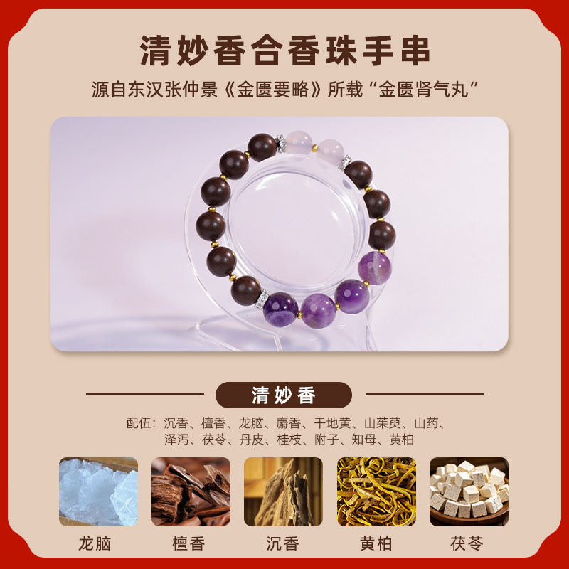 中药手串批发古法合香珠小红书同款中药水晶手串博物馆原创礼物|undefined