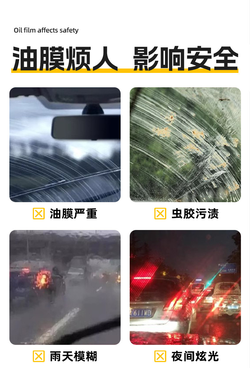 Debedi Car Glass Polishing Liquid Upgraded with Cerium Oxide to Remove Oil Film, Coating, Water Stains, and Minor Scratches Without Leaving Marks