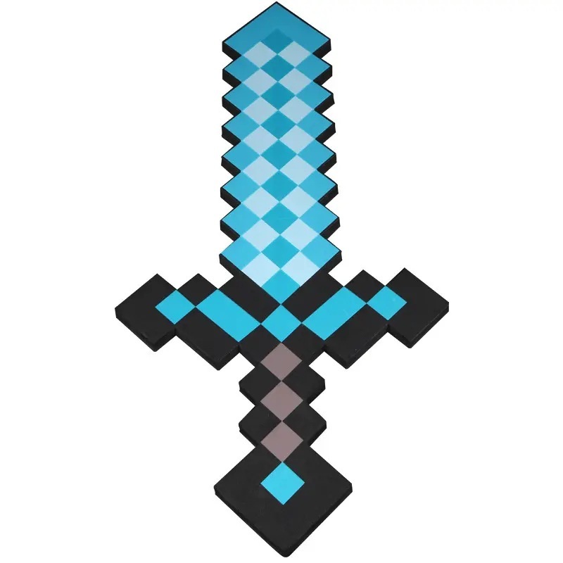 私の世界の周辺の泡のおもちゃの剣の原稿のゲームのレンガの剣の泡の武器のピクセルのおもちゃの模型|undefined