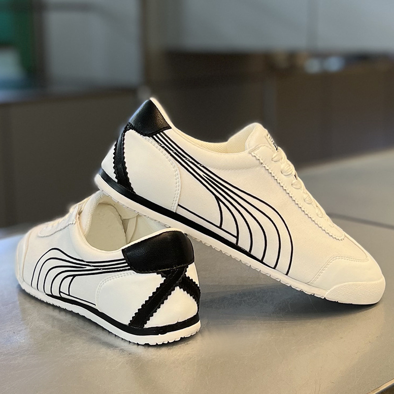 Trendy Low-Top Men's Sneakers 2025 Spring New Fabric Sports Casual Shoes Versatile Popular Men's Shoes