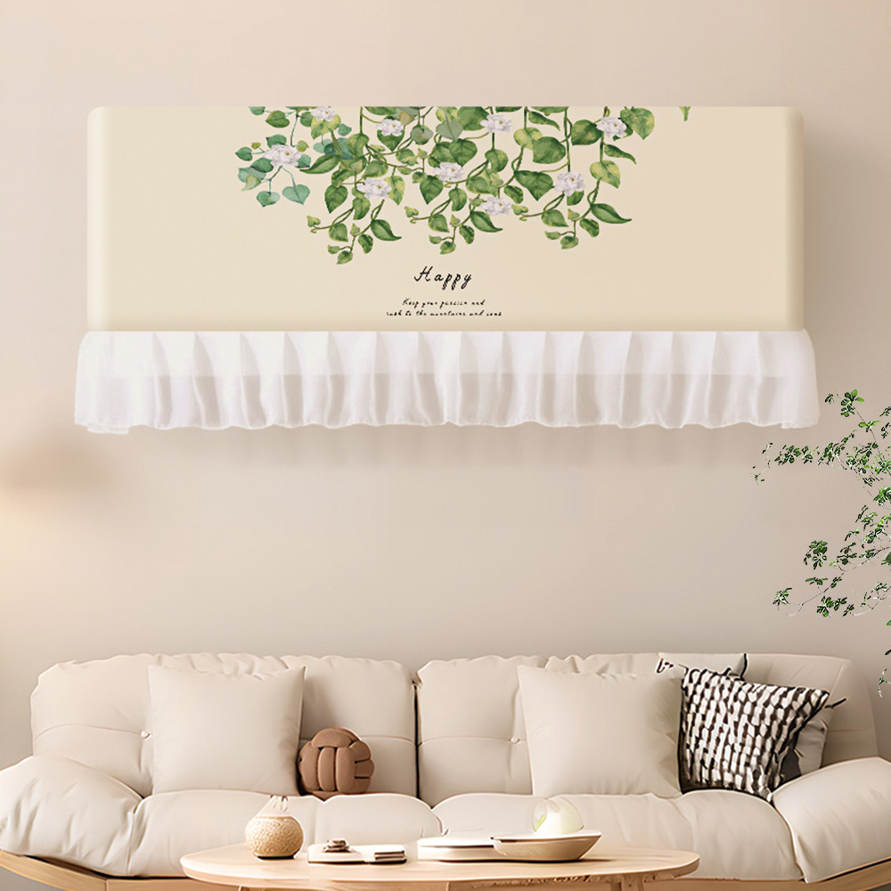 Tablero de cortina de parabrisas de aire acondicionado Tela de cubierta antipolvo de soplado recto 2025 nueva cortina de hilo de barrera para bebés de confinamiento montado en la pared