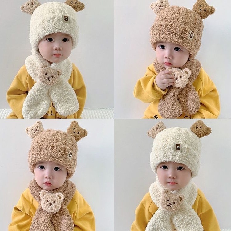 Cute velvet children's scarf
