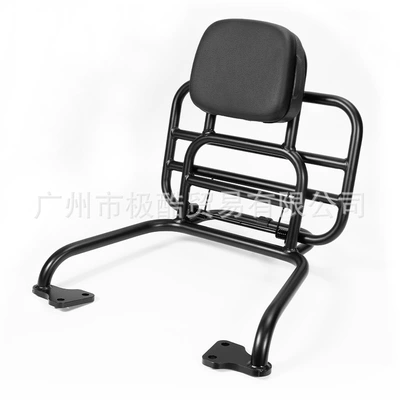 Suitable for Ae4 Electric Motorcycle Special Rear Backrest Cushion and Rack Modification Accessories, Non-Destructive Installation (Electric car rear backrest) - special-for-jihuo-ae4-electric-motorcycle-model-black