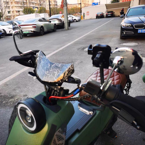 Retro round motorcycle mirror bend rod reflective mirror Prince bike electric bike scooter Niu modification backup mirror