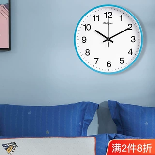 钟表免打孔静音挂钟现代简约大气时钟家用客厅卧室时尚石英钟电池