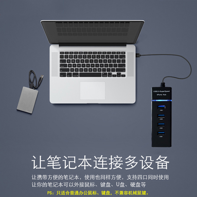 オールインワン3.0拡張器USBスプリッター高速3.0ハブUSBハブコンピュータマルチインターフェース拡張|undefined