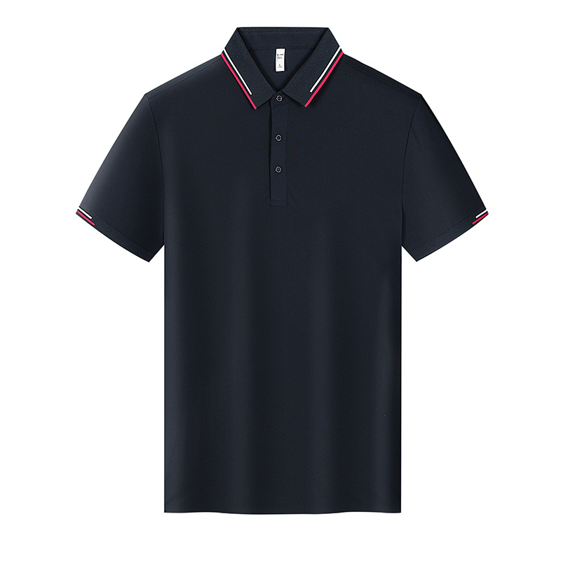 Camiseta de color de contraste de manga corta de Nylum Golf con cuello, deportes de secado rápido, camisa de polo para hombre, lujo ligero personalizado, sentido de alta gama