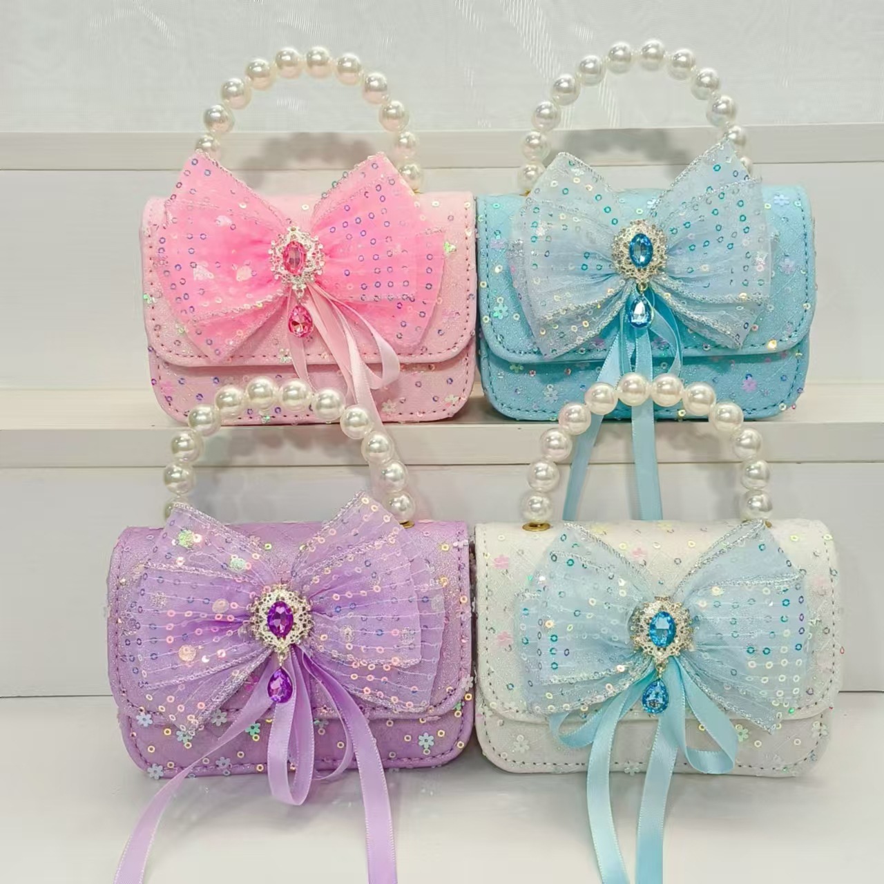 Bolsa de princesa de arco, bolso de cinturón, bolso de cadena, bolso de princesa, bolso de regalo para niñas, bolso de accesorios de viento fragante