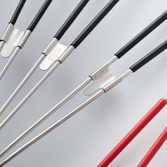 Stainless steel pearl milk tea colander, pearl spoon, filter spoon, small spoon, milk tea supplies, red glue line drain