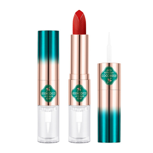 Soft mist matte raincoat lipstick makeup double-ended raincoat liquid lipstick whitening waterproof non-fading same lipstick