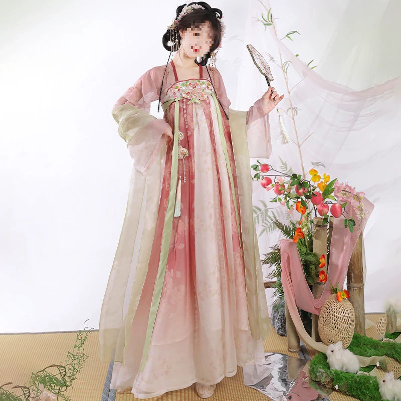 Лето 2025 года, династия Хань, династия Сун, династия Тан, юбка до груди, сильно вышитая, новинка 2025 года, повседневная весна и лето