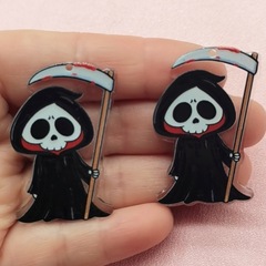 クロスボーダーハロウィンアクリル鎌ペンダント diy ジュエリーアクセサリーイヤリングネックレスキーホルダージュエリーメイキング