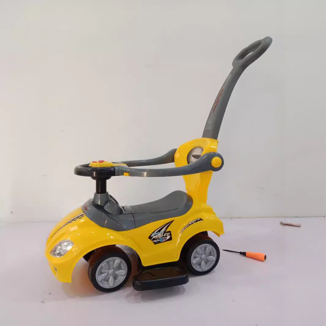 1 / 3 patineta para niños carro de torsión con barandilla de empuje para niños carro de juguete carro de balance image 4