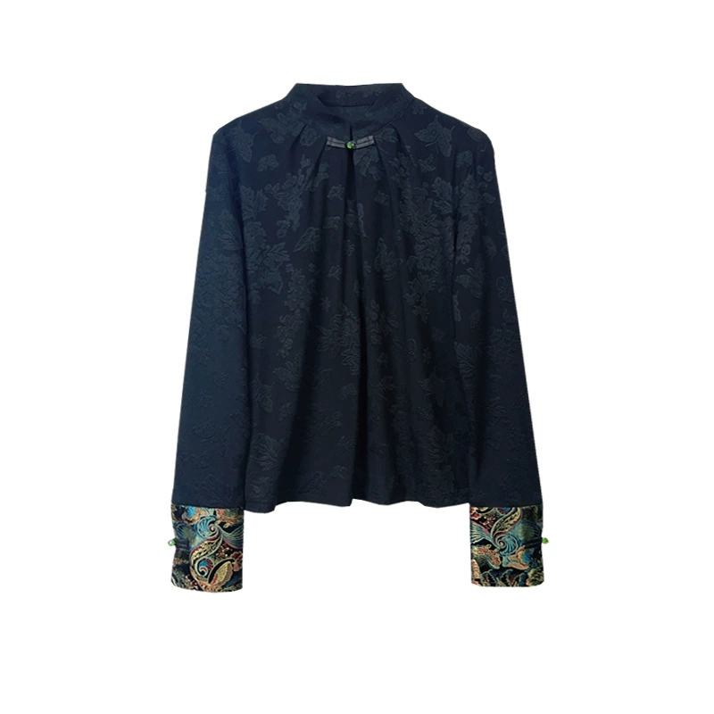 [Цветочная тень] 2024 весна и осень новый китайский стиль утолщенный теплый свитер