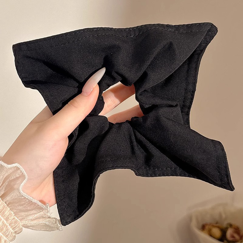 Anillo para el cabello de intestino grueso de gran tamaño coreano, bufanda cuadrada de alta calidad femenina, cuerda para el cabello, banda elástica y duradera, flor de viento perezosa