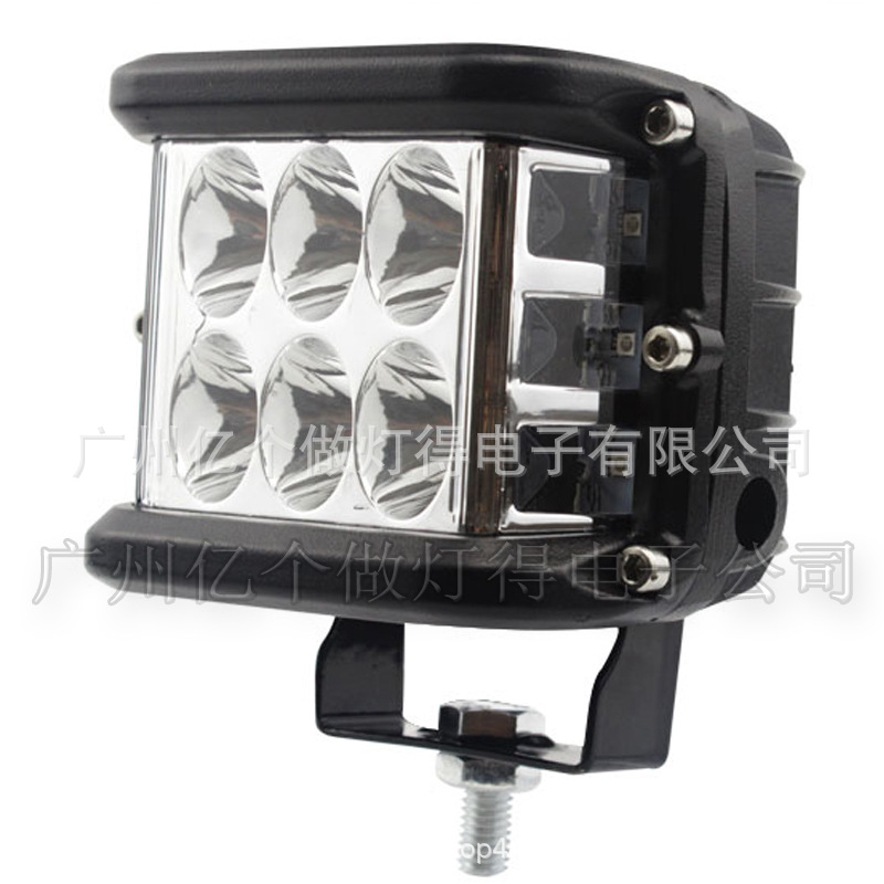 45WLED luz de trabajo luminosa de tres lados lado Luz de marcha diurna luminosa luz de destello proyector de luz lateral del vehículo todoterreno coche de caza