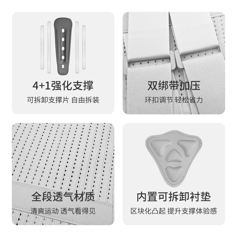Soporte de cintura unidireccional de malla ventilada correa de cintura presurizada almohadilla de cintura desmontable