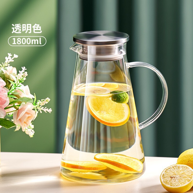 Glass high temperature resistant cold water cup fruit teapot large capacity ice kettle cold kettle suit household cold kettle cold kettle