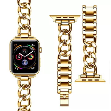 Suitable for Apple iwatch1-8 generation denim chain strap watch strap single row chain metal wristband Samsung Xiaomi watch strap - ShopShipShake