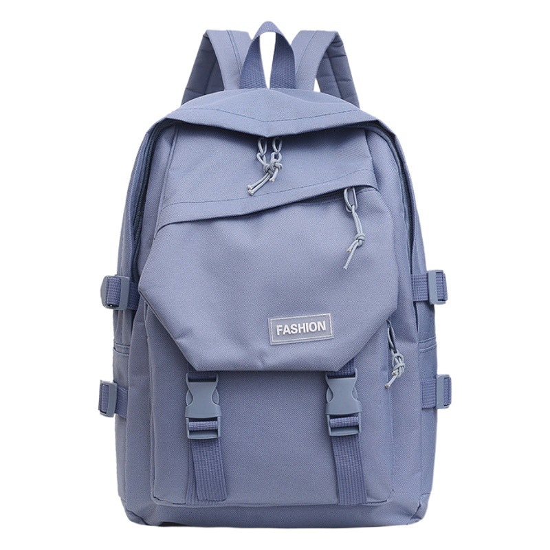 Mochila 2025 nueva, simple, de color sólido, tela Oxford, bolso de mujer, bolso de viaje, estilo fresco para el campus, mochila escolar.