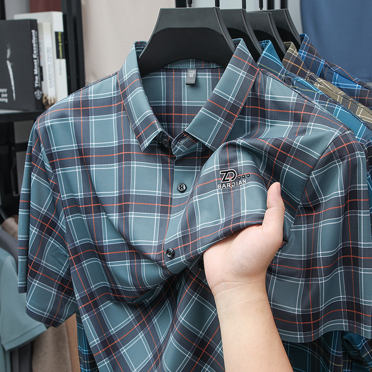 Casual silk breathable summer elastic shirt
