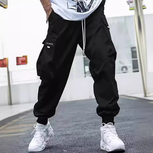 American Retro Work Pants for Men 2025 Printed Casual Long Pants Loose Sports Ankle Pants