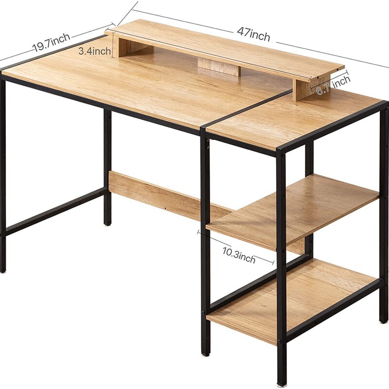 Foreign Trade Cross-border Source Computer Desk with Storage Rack Family Desk Large Display Stand 47-inch Small Desk