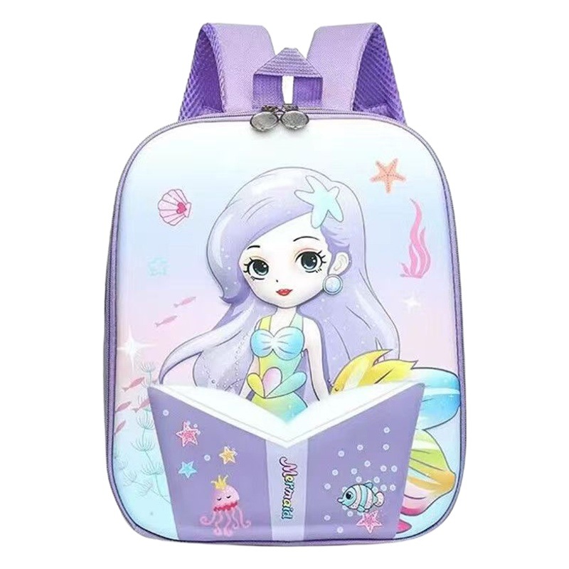 Princesa Elsa mochila de dibujos animados kindergarten bebé 3D duro Shell mochila ligera niños lindo pequeña mochila