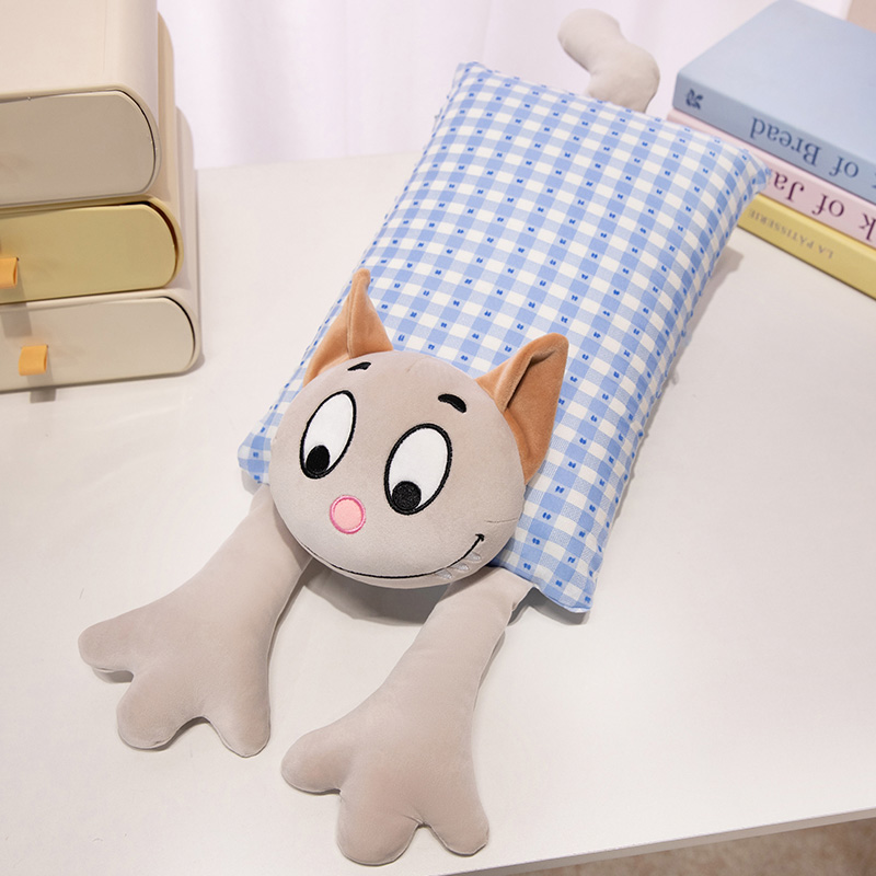 Almohada para Siesta de Gato Animado Desmontable, Lavable para Aula
