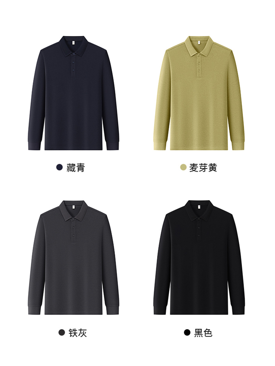 Hombres de camiseta de camiseta de polo de golf, ropa de trabajo, camiseta de polo de manga larga de alta gama personalizada