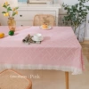 T-shaped grid-pink [upgraded non-bleached raw cotton]