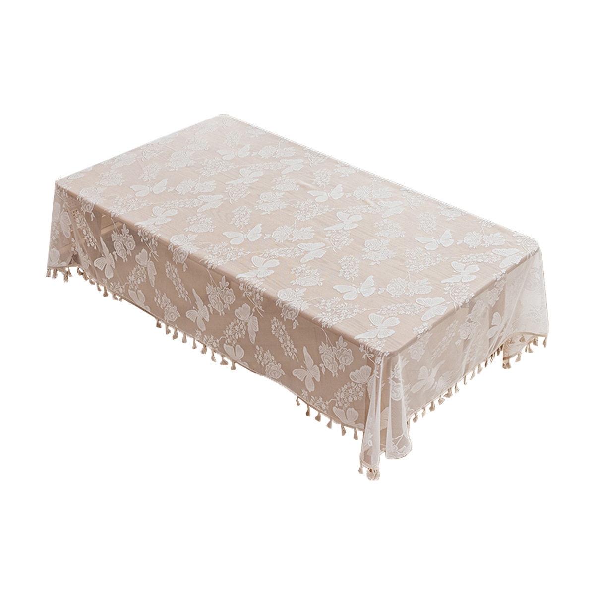 Transfronterizos nuevos tejidos de urdimbre tela de mesa de encaje lujoso de alta sensibilidad de decoración tela de mesa cubierta tela de mesa rectangular