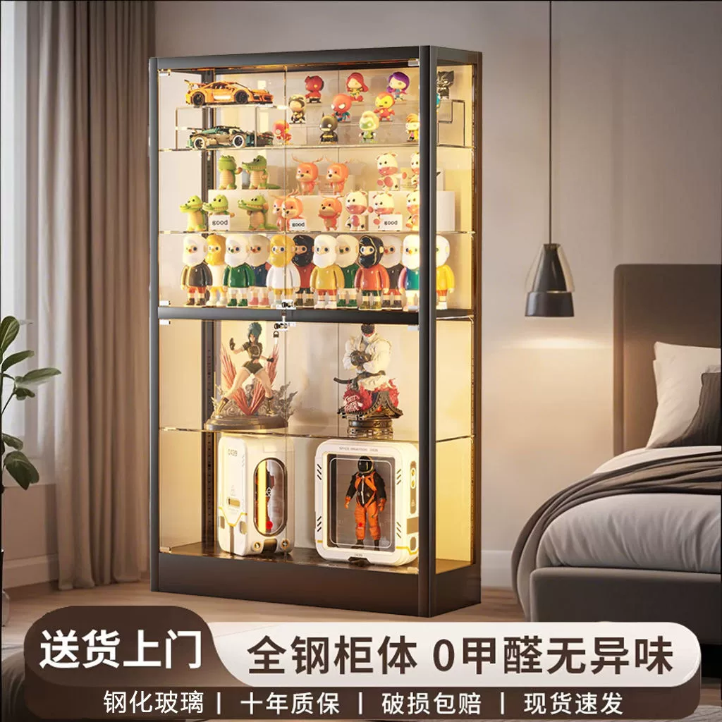 Витрина ручной работы, стеклянная витрина, стальной шкаф, стальная стойка для демонстрации, шкаф для хранения, бытовой пылезащитный шкаф для хранения коллекций