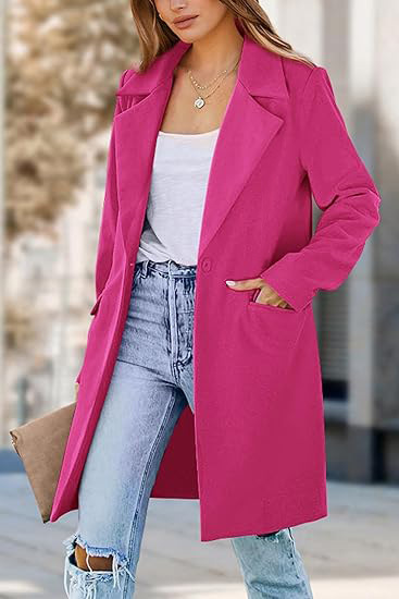 Damen Wollmantel Für Herbst Und Winter Cardigan Mit Einem Knopf_voghion.com