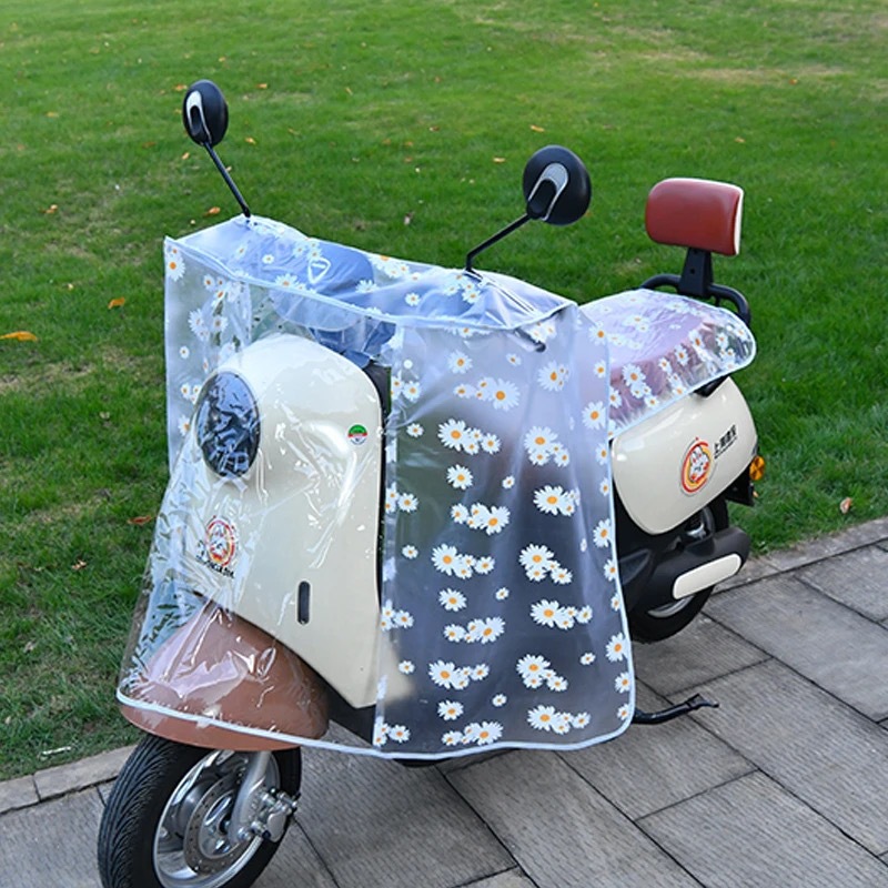 cubierta frontal de protección contra la lluvia cubierta a prueba de lluvia protección solar control central a prueba de lluvia vehículo eléctrico viento engrosado batería eléctrica ropa impermeable