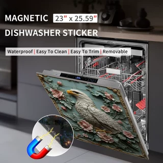 亚马逊跨境批发58.5*65CM家用厨房洗碗机冰箱防水防油防污磁性贴