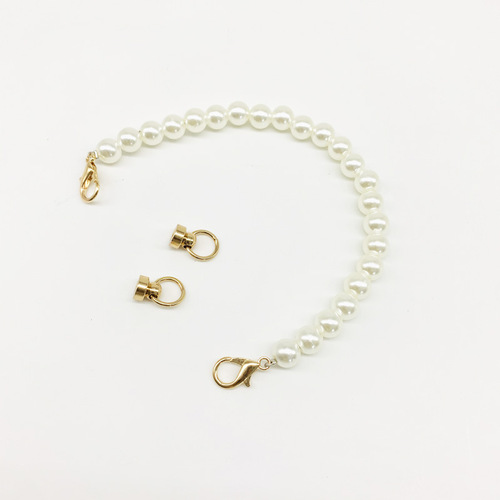 Pearl bag strap chain bag shoulder strap accessories diagonal bead chain beaded mobile phone case hand chain Hanfu bag pearl chain