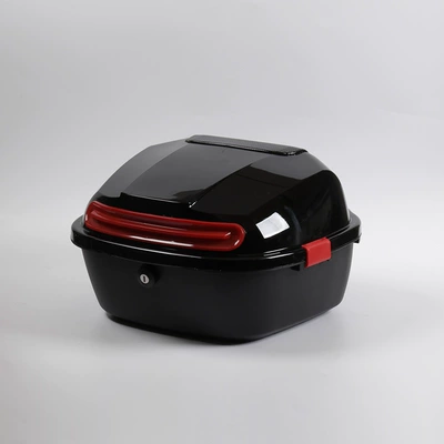 Free Shipping for Electric Vehicles, Universal Trunk, Wear-Resistant, Rain-Proof, Large Capacity, Can Hold Full-Face Helmet, Motorcycle Trunk, Reflective Trunk (Motorcycle trunk) - dazzling-black-free-installation-package