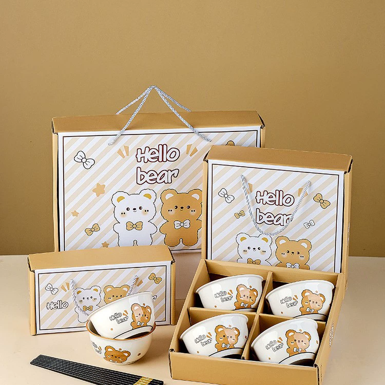 Weng Kai миски и палочки для еды практичный маленький подарочный набор посуды