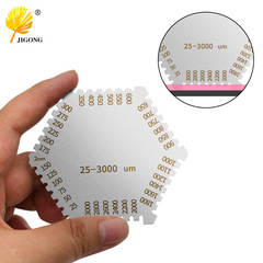 High-precision stainless steel hexagonal wet film comb, paint wet film thickness gauge, comb gauge, wet film card, wet film thickness gauge
