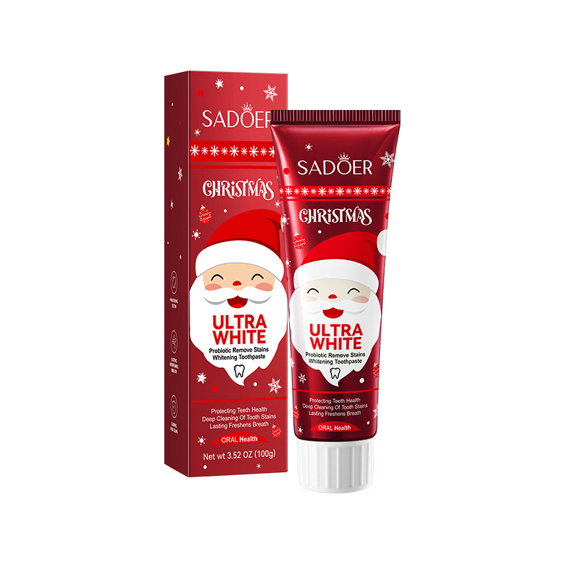 Inglés completo SADOER Navidad bicarbonato de sodio blanqueador, pasta de dientes, dientes limpios y frescos, comercio exterior transfronterizo image 7