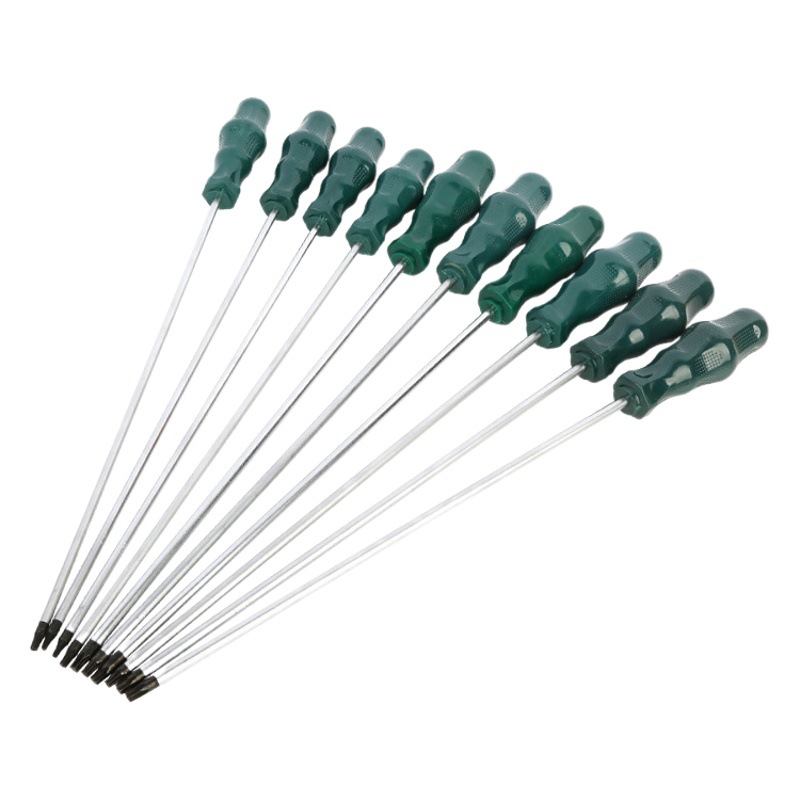 Lengthened screwdriver star-shaped meter-shaped lengthened wholesale screwdriver strong magnetic hardware tool head with hole