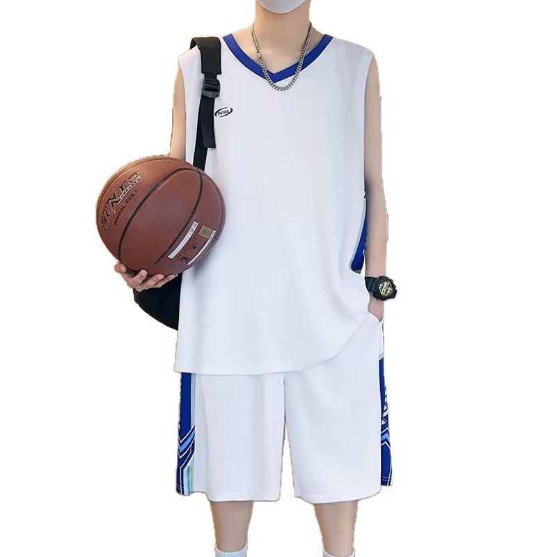Basketball suit Men's 2025 Summer New Hong Kong Fashion Brand Loose Sleeveless Vest Shorts Two-piece Set
