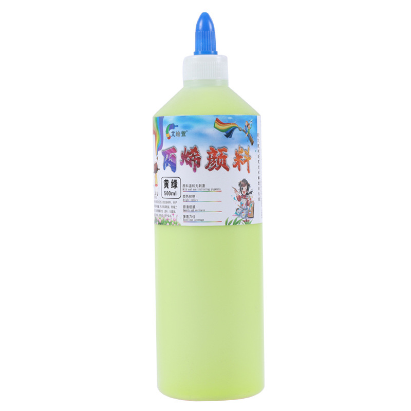 Acrylic paint children's drawing 500ml ml large bottle graffiti coloring square stall gypsum doll