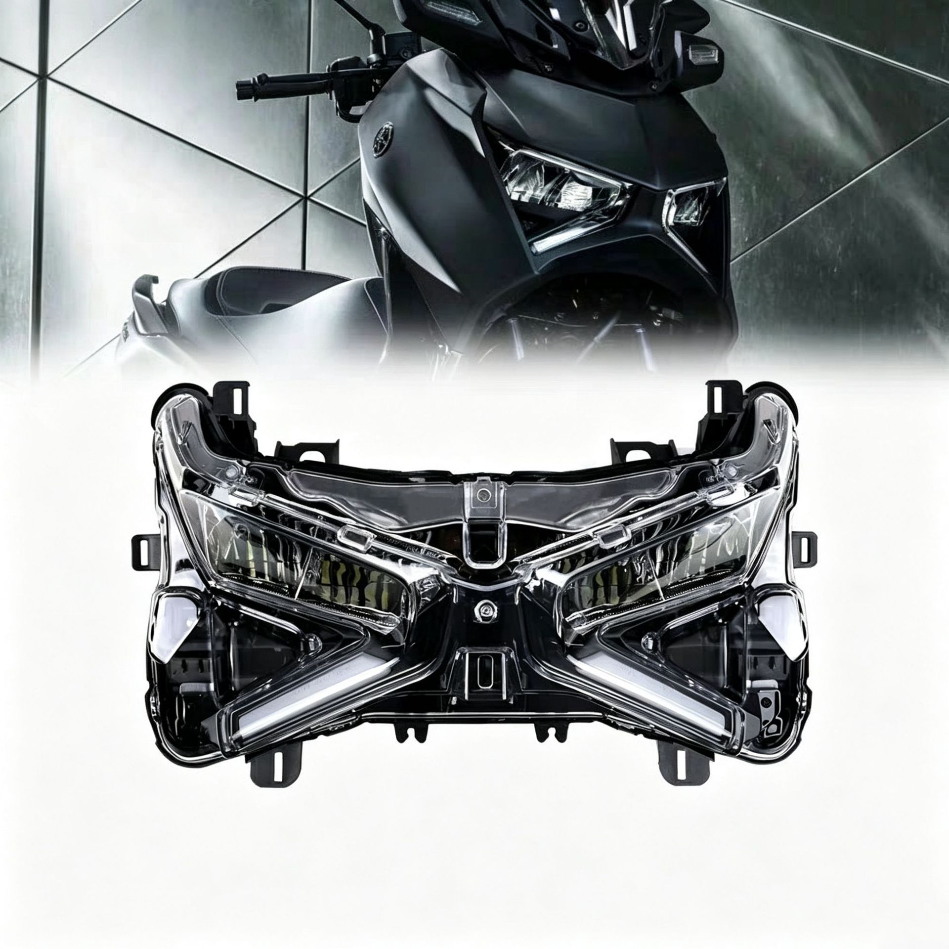 Suitable for Yamaha XMAX300 LED headlight assembly, front light, 23-26 motorcycle spotlight