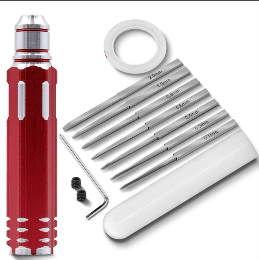 Красный шестигранный ручка 9 комплекта ножей для гравировки