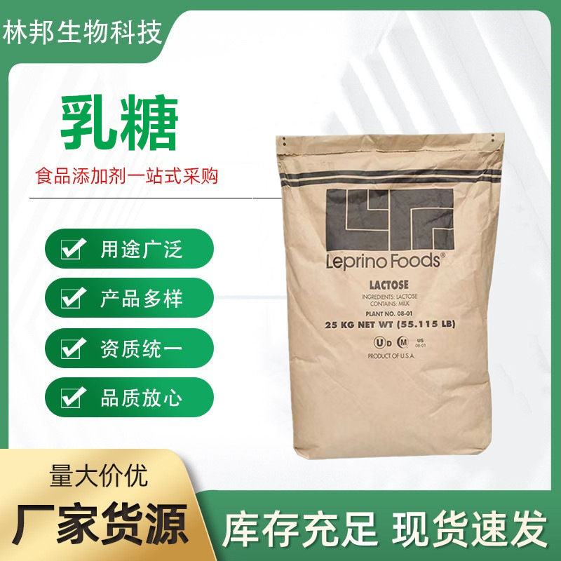 现货供应食品级乳糖美国100目乳糖 食品级甜味剂量大从优 乳糖
