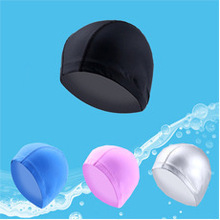 莱卡高弹男女泳帽防水护耳涂层泳帽成人潜水帽游泳装备跨境游泳帽